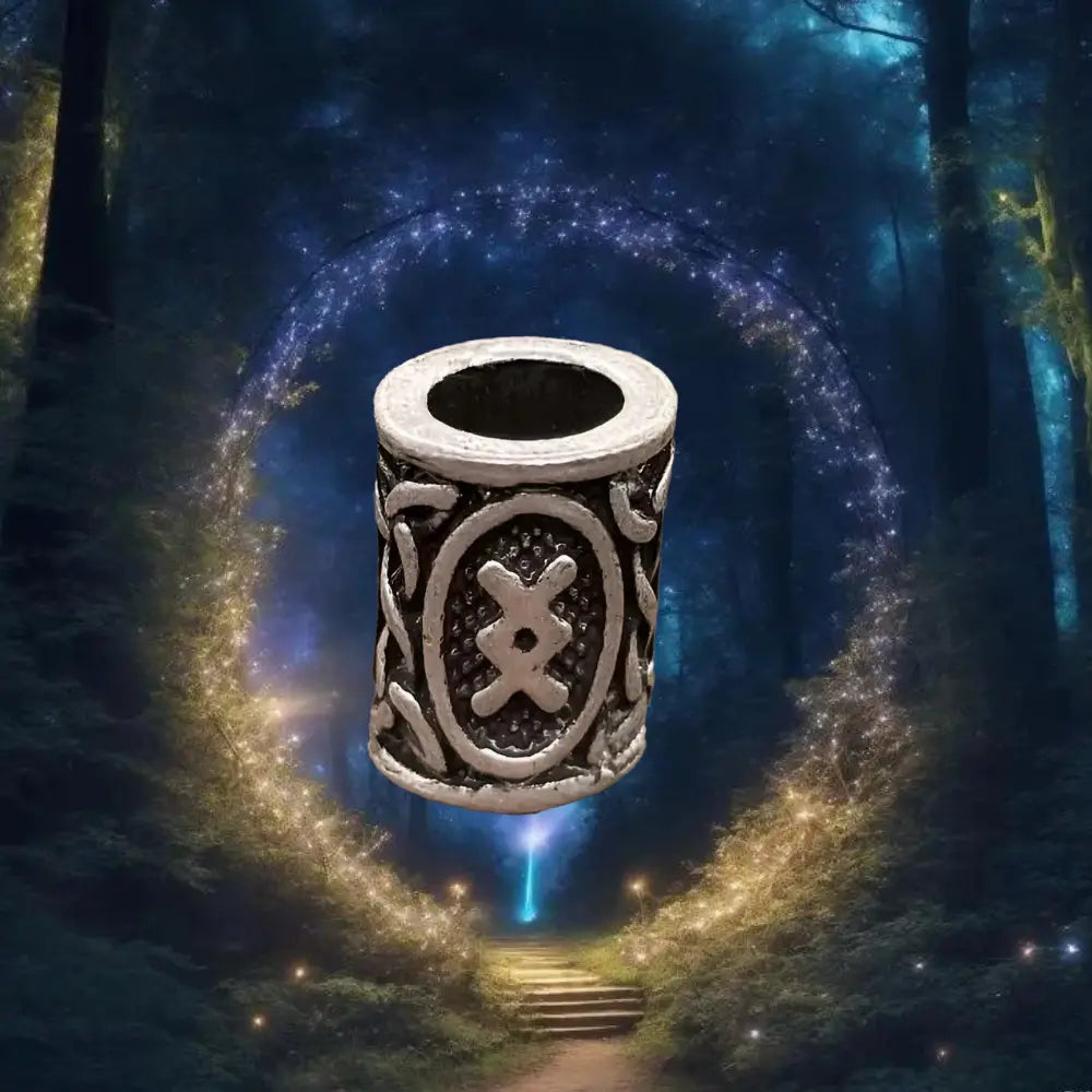 Bartperlen Wikinger mit Ingwaz Rune