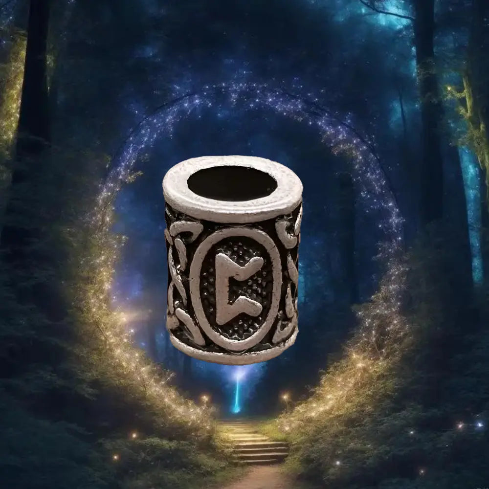 Bartperlen Wikinger mit Perthro Rune