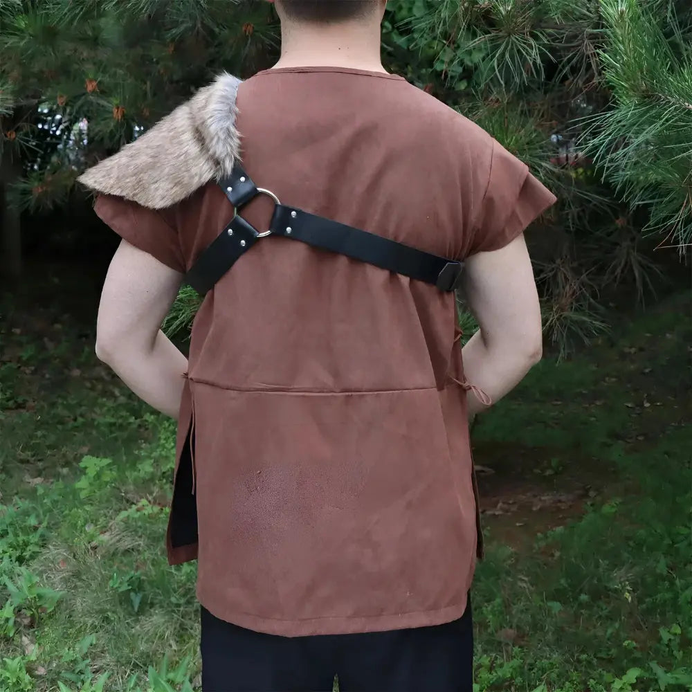 Braun Wikinger Pelz Schulter Cosplay