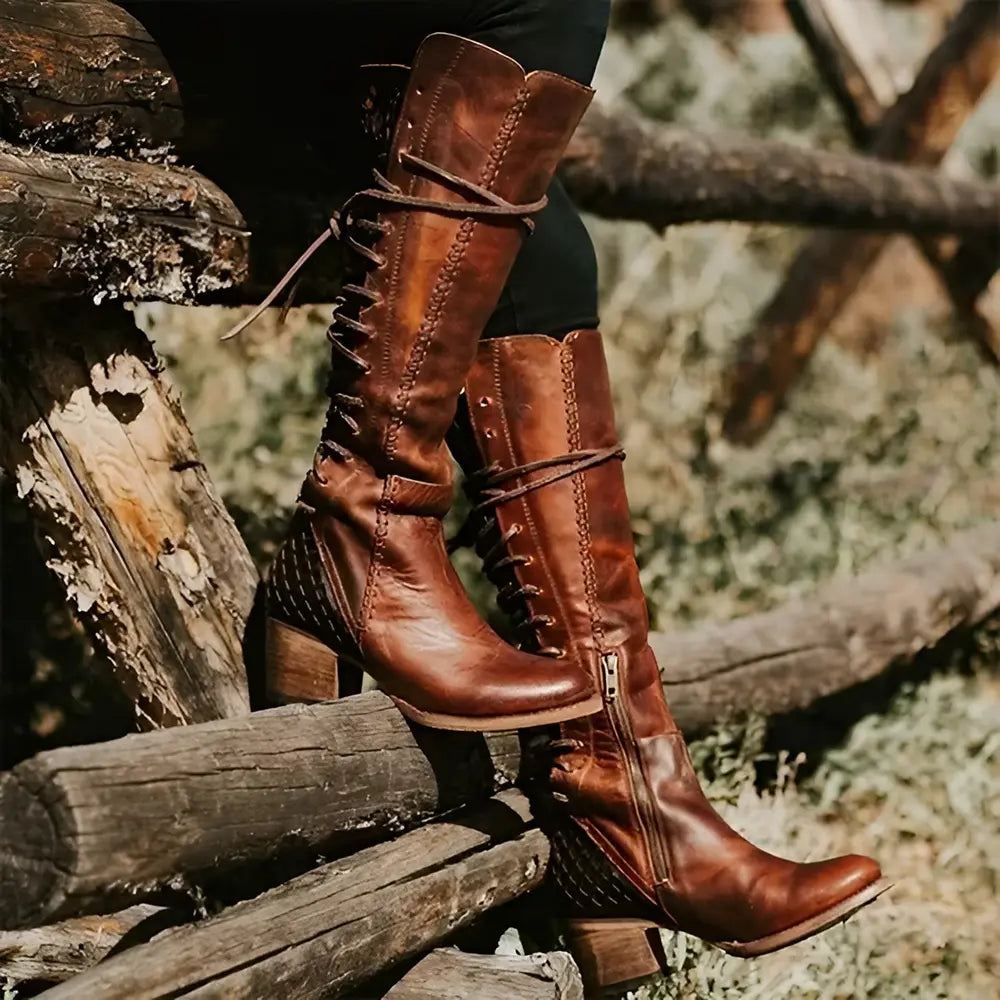 Braun Wikinger Stiefel Damen