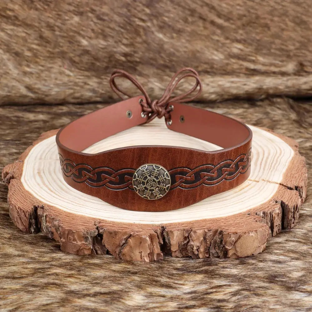 Dunkelbraun Keltisches Stirnband