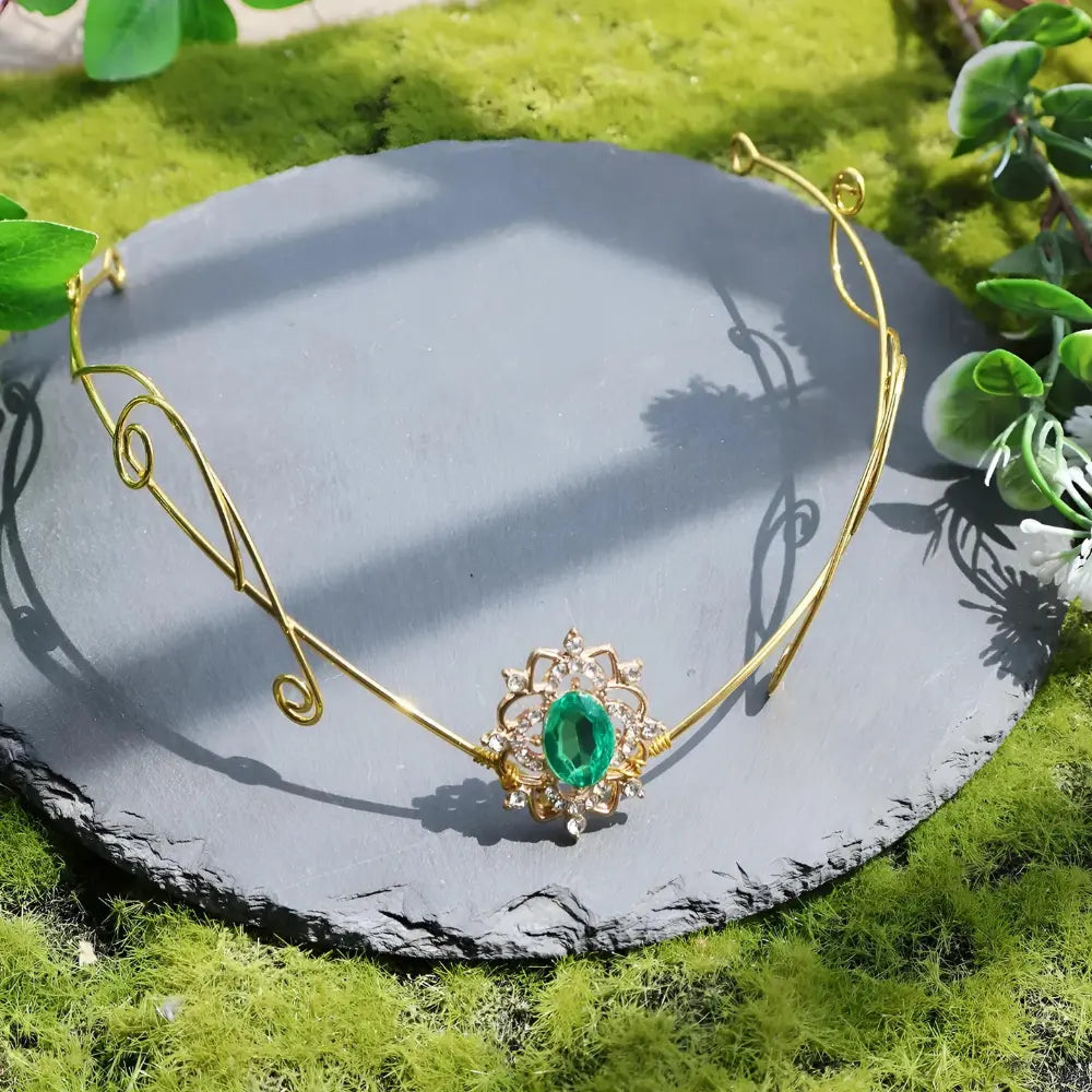 Girl Elf Crown in Grün