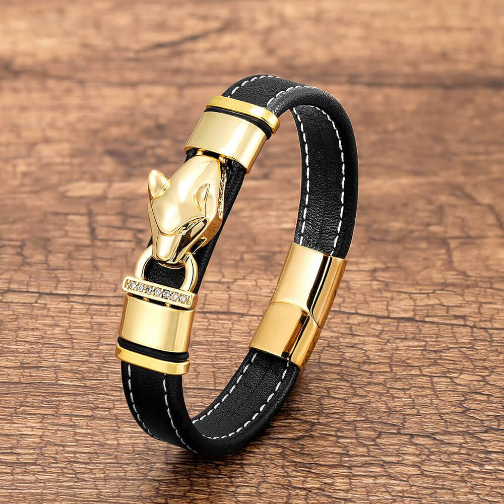 Golden Wikinger Armreif Wolf Wikinger