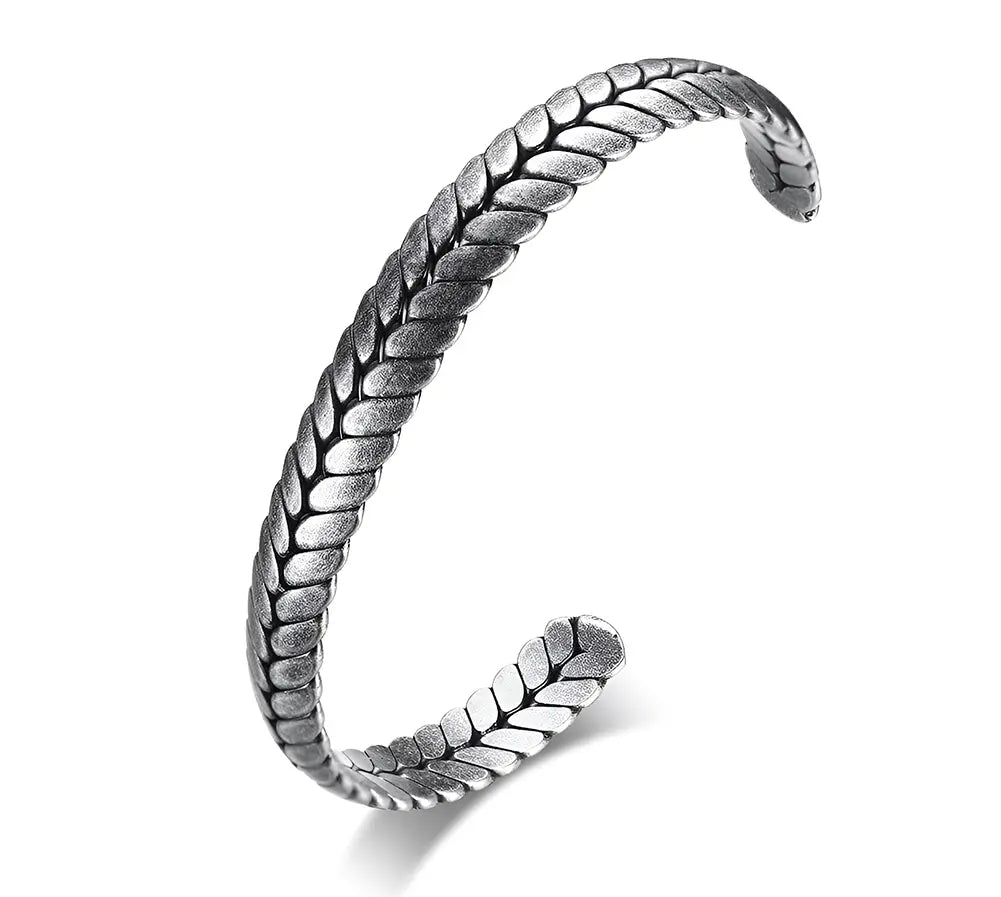 Grau Armband Wikinger mit Midgard Schlange