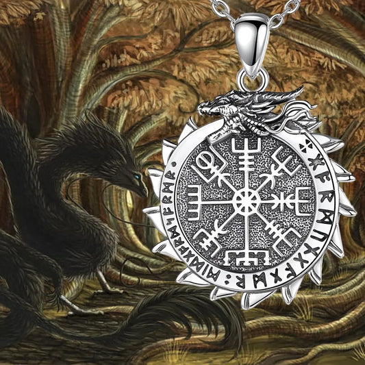 Halskette Wikinger mit Nidhogg Dragons