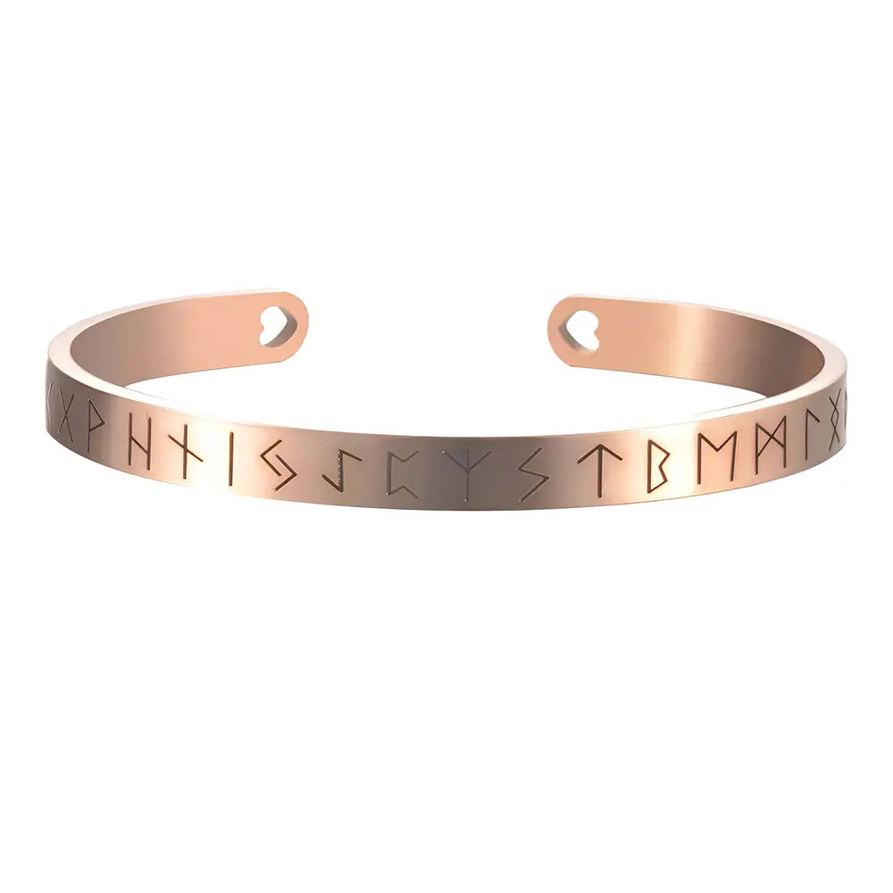 Rose Goldene Wikinger Schmuck Herren Armband mit Futhark
