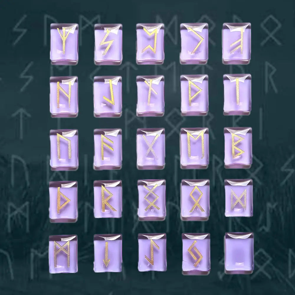 Runen Wikinger Violetter Kristall