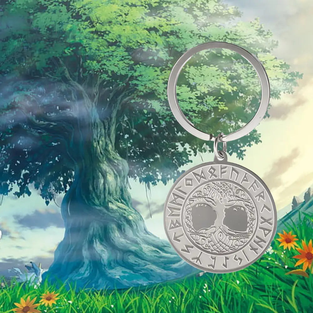 Schlüsselanhänger Nordisch mit Yggdrasil Symbol