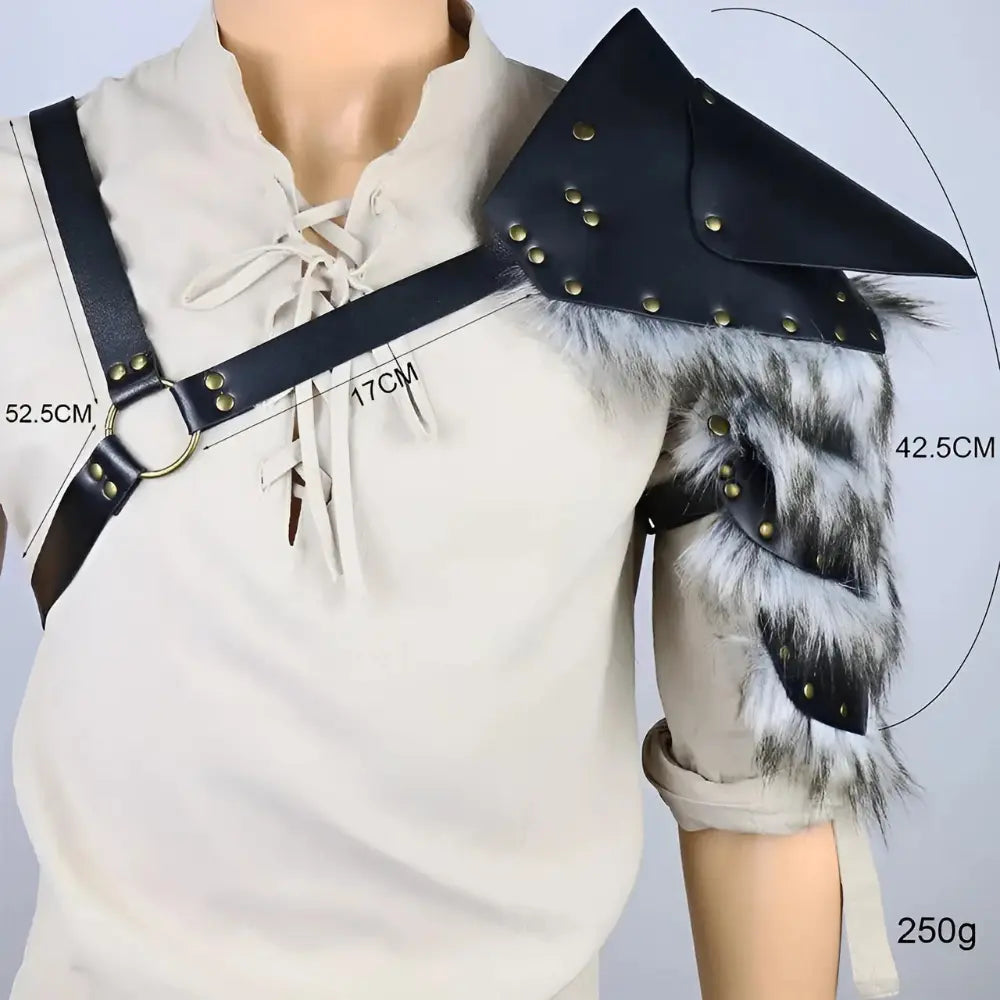 Schwarz Schulterpanzer Cosplay Viking Size