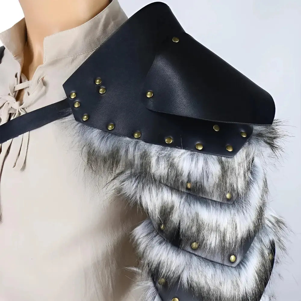 Schwarz Schulterpanzer Cosplay Viking