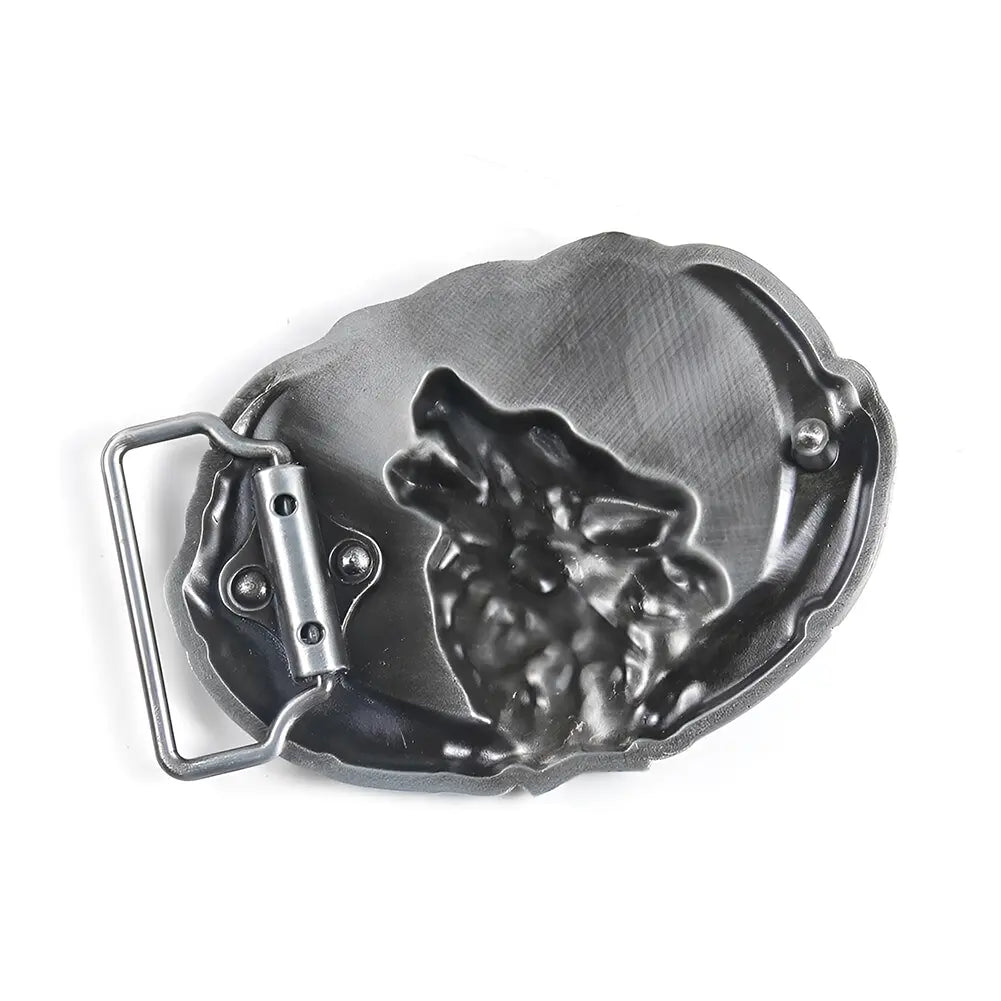 Silber Gürtelschnalle Wolf