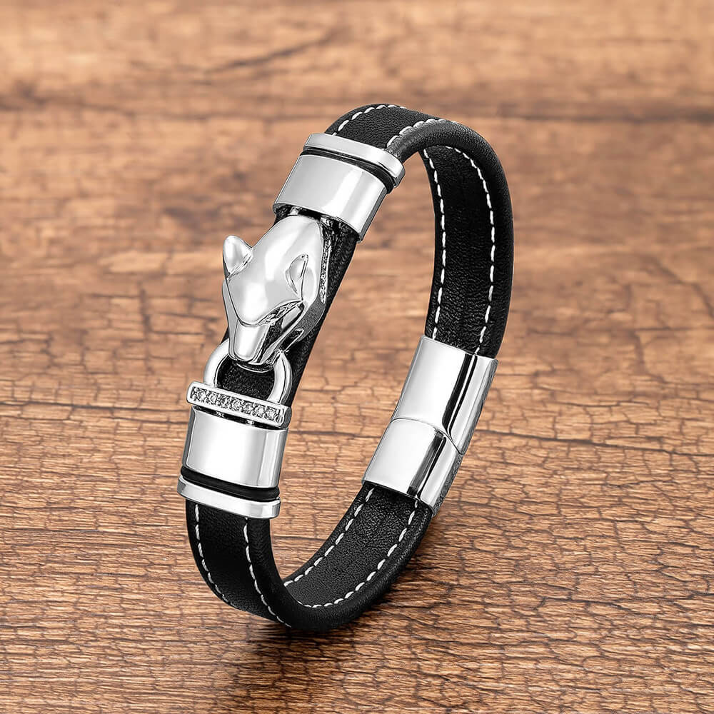 Silber Wikinger Armreif Wolf Wikinger