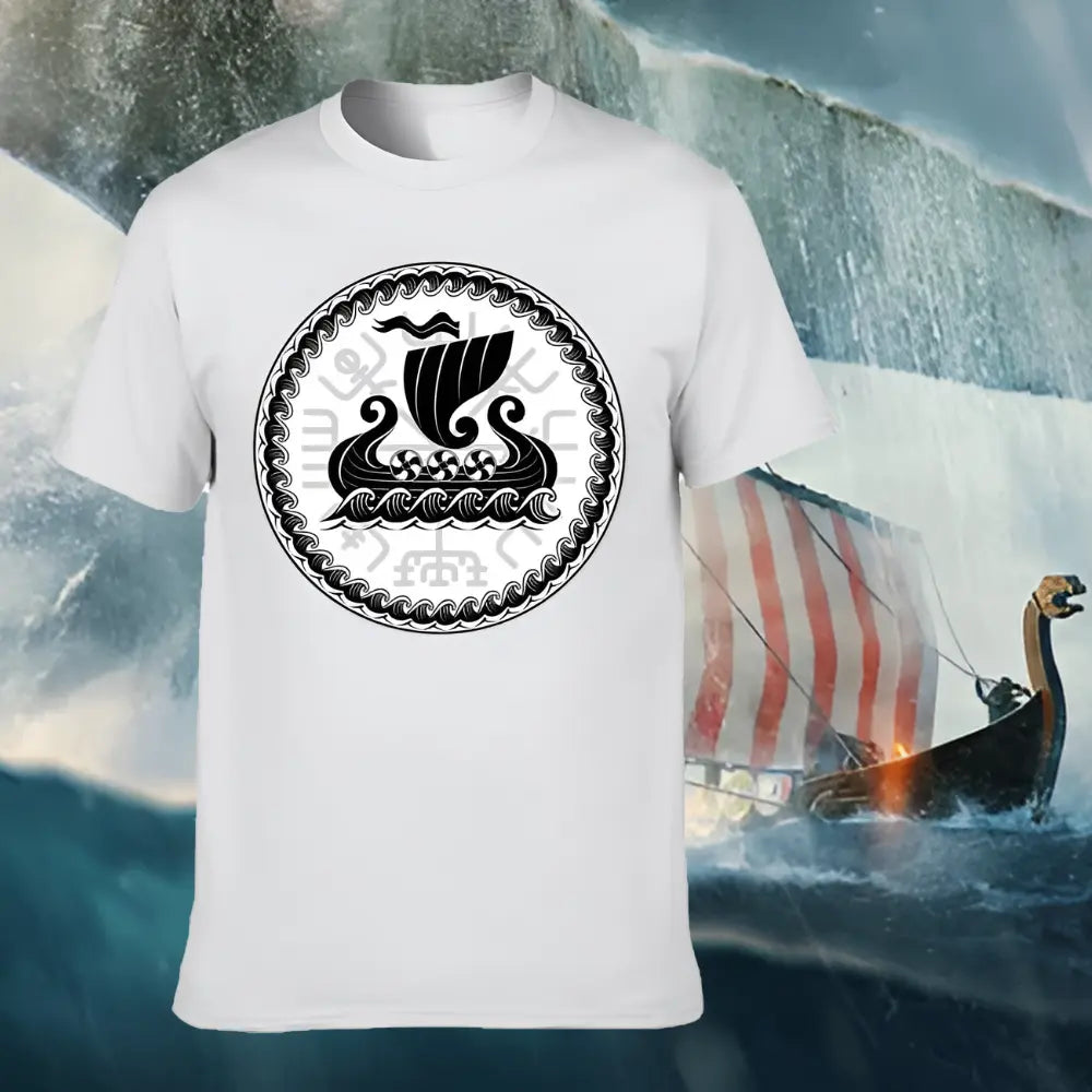 T Shirt Wikinger mit Wikingerschiff