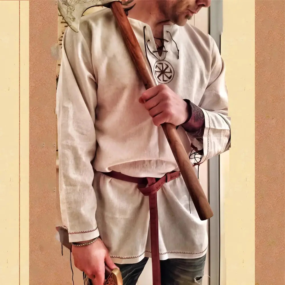 Viking Tunika Kostüm mit Schwarze Sonne