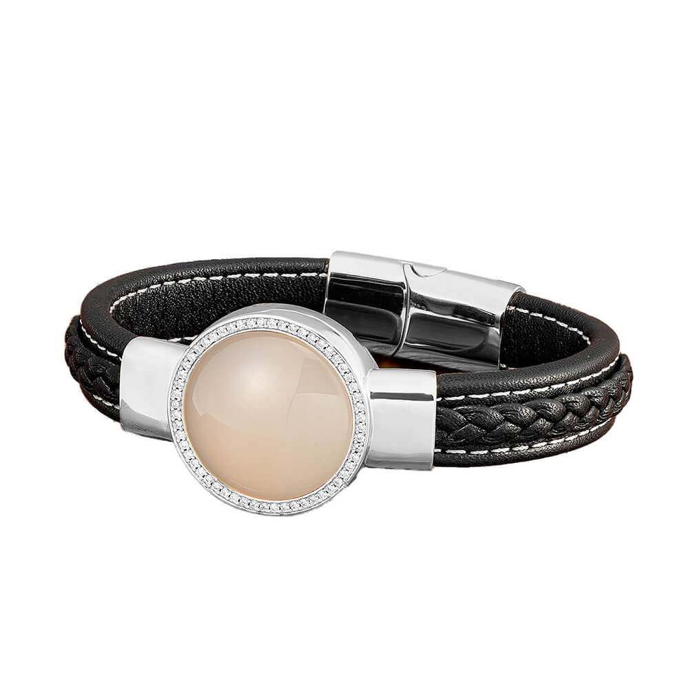 Wikinger Armreif Jarl Natural Stone