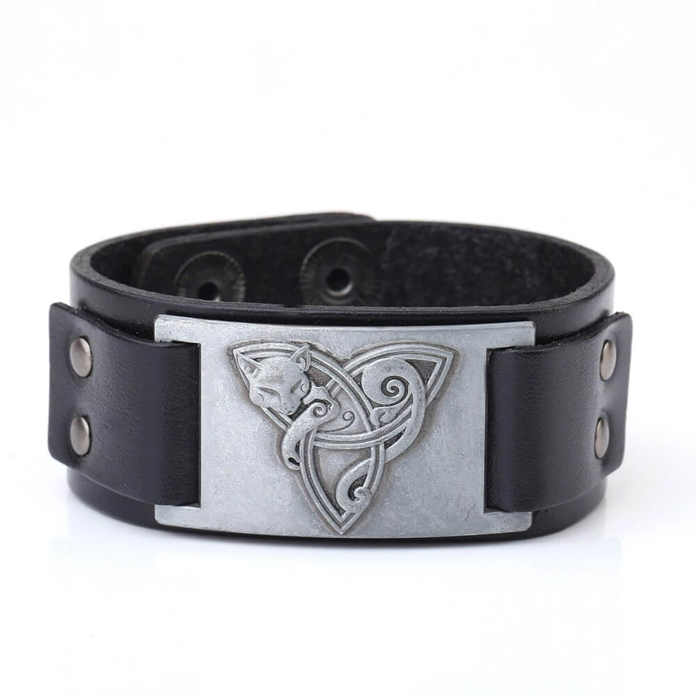 Wikinger Armreif mit Triquetra und Fuchs
