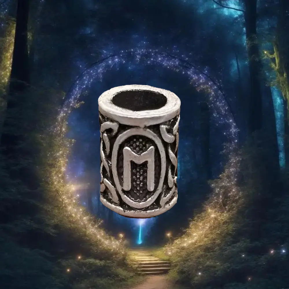 Wikinger Bartperlen mit Ehwaz Rune