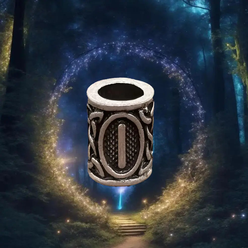 Wikinger Bartperlen mit Isa Rune