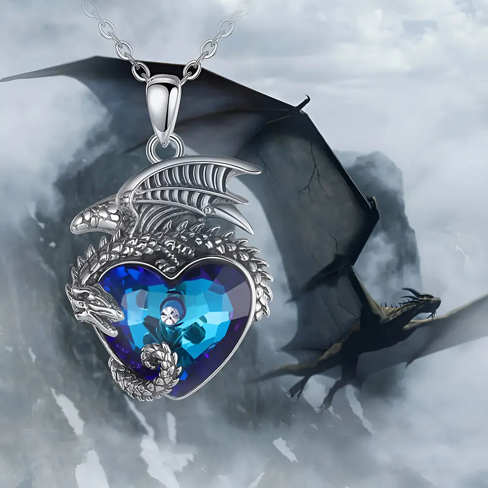 Wikinger Kette Silber mit Drache