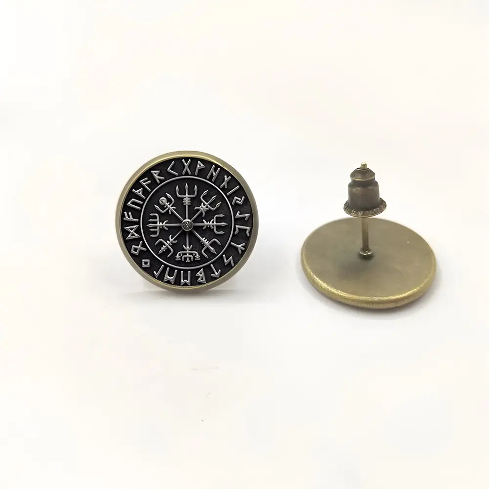 Wikinger Ohrringe Männer Nordischer Kompass