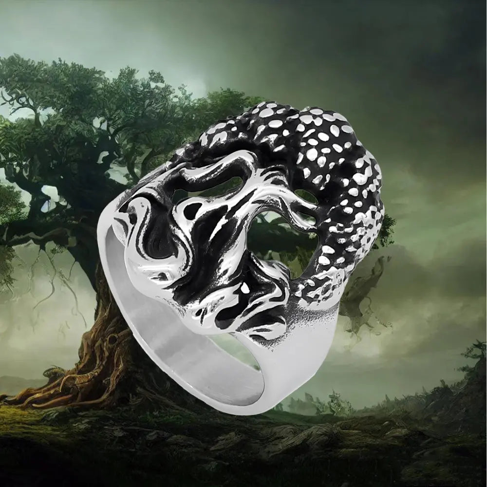 Wikinger Ring Damen mit Yggdrasil Wurzel