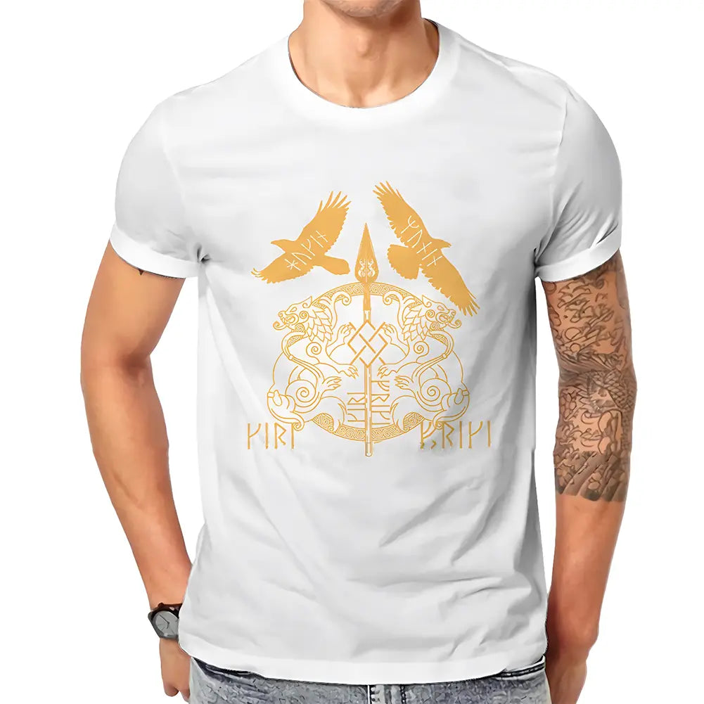 Wikinger T-Shirt Rabe und Gungnir