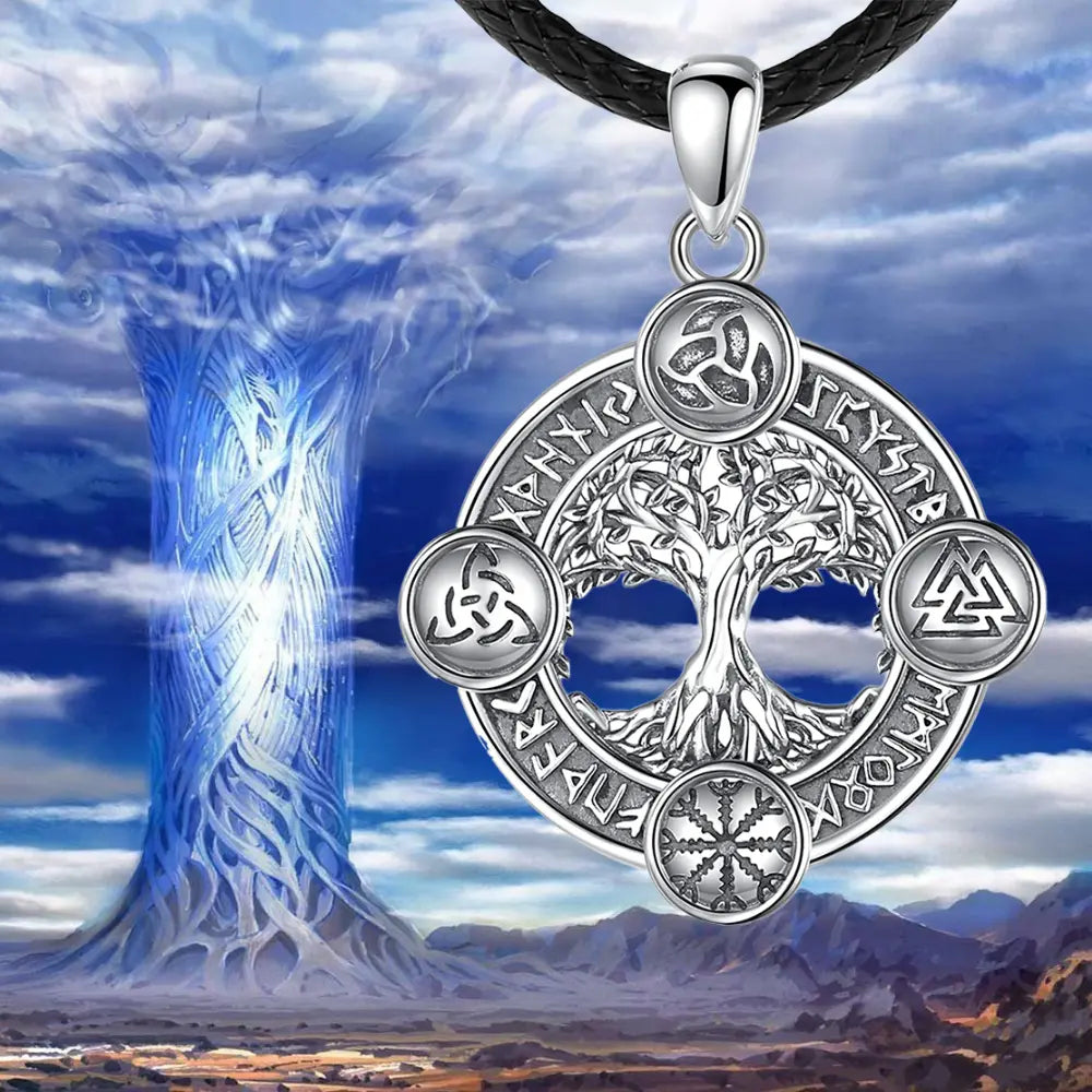 Yggdrasil Tree Halskette Silber