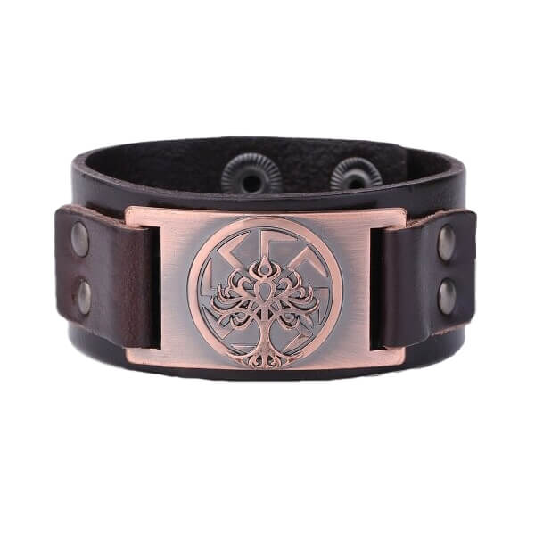 Keltischer Armreif mit Yggdrasil und Schwarze Sonne