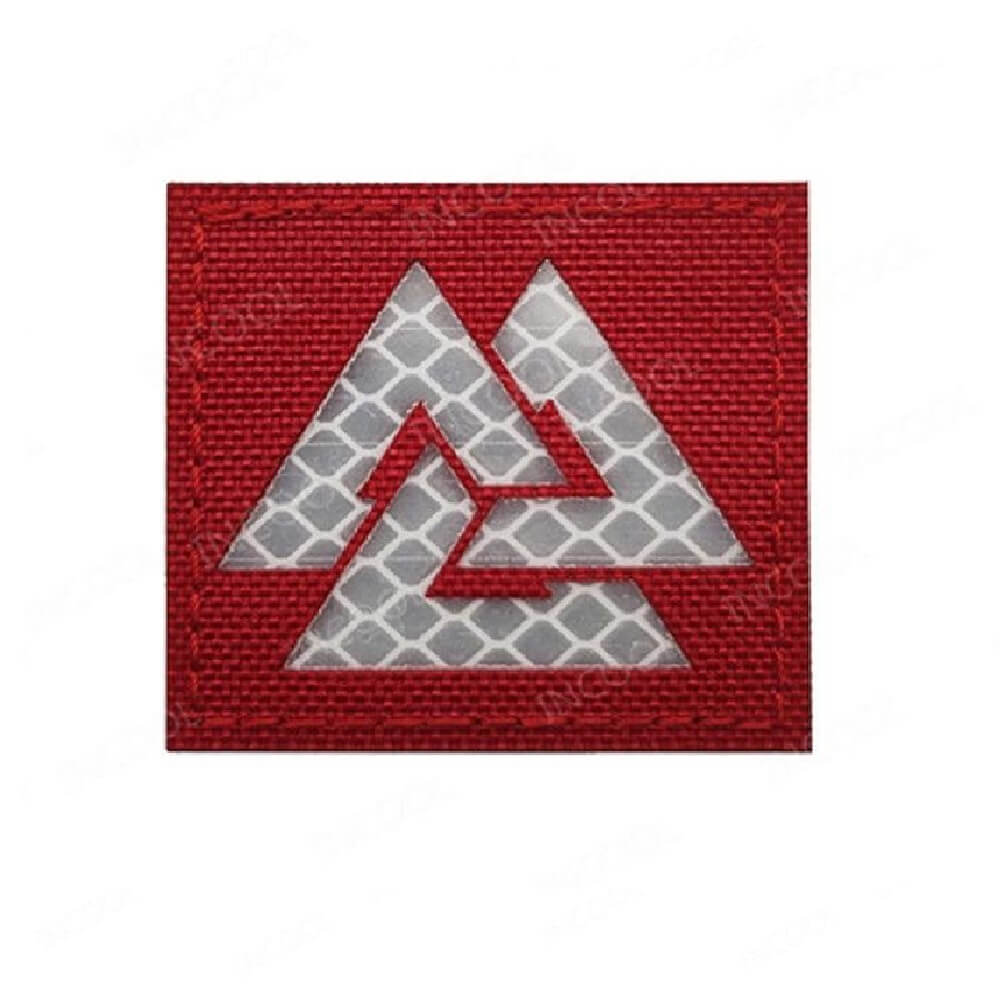 Rot Wikinger Wappen mit Valknut Odin