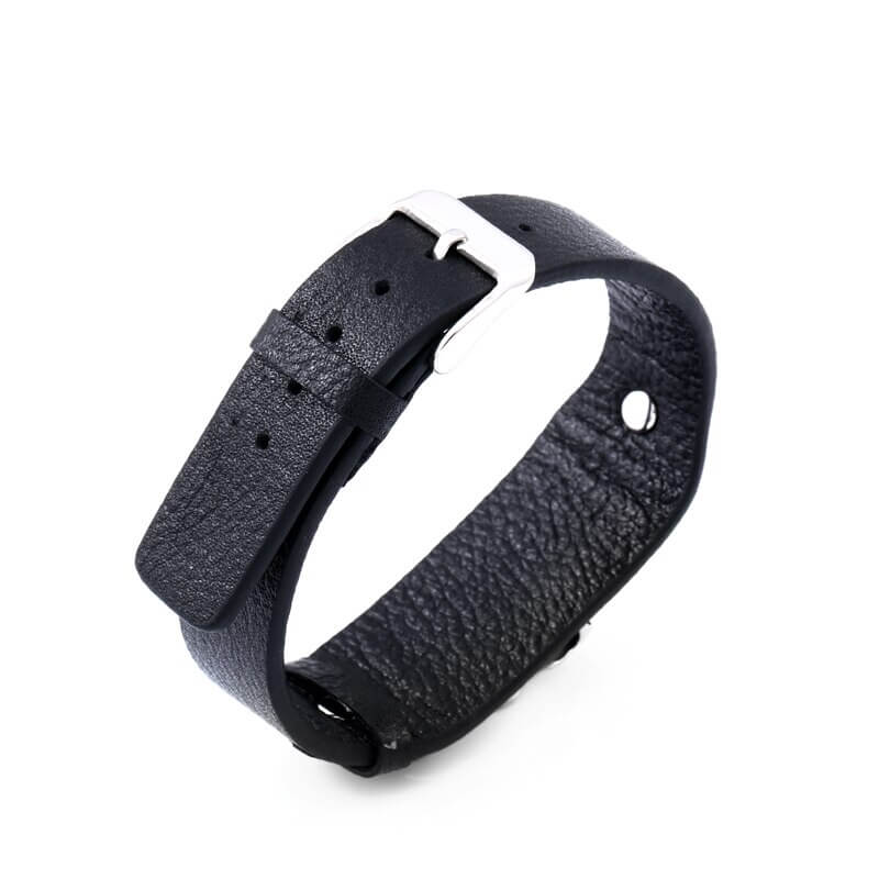 Schwarz Viking Armreif mit Totenkopf