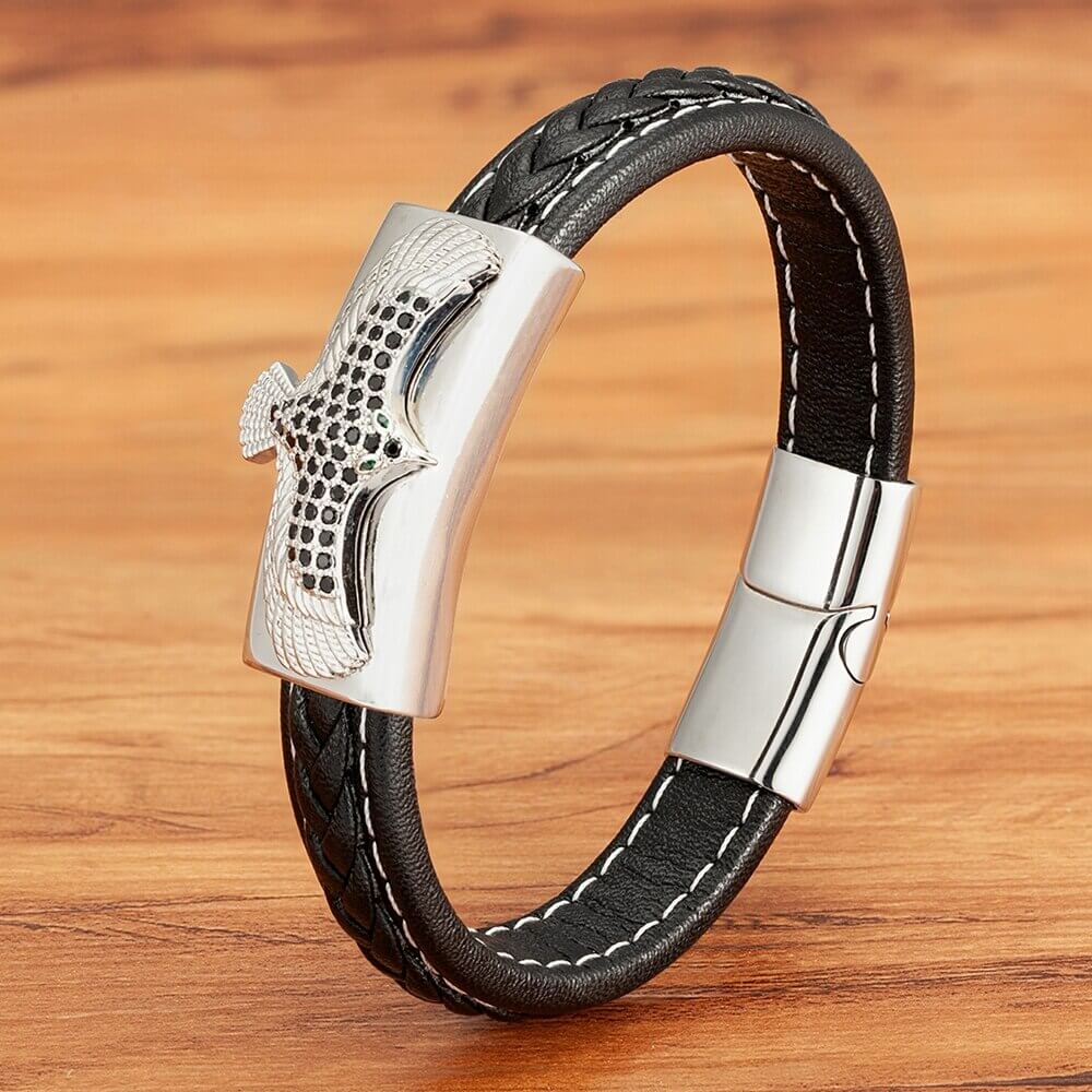Silber Wikinger Armreif Eulen
