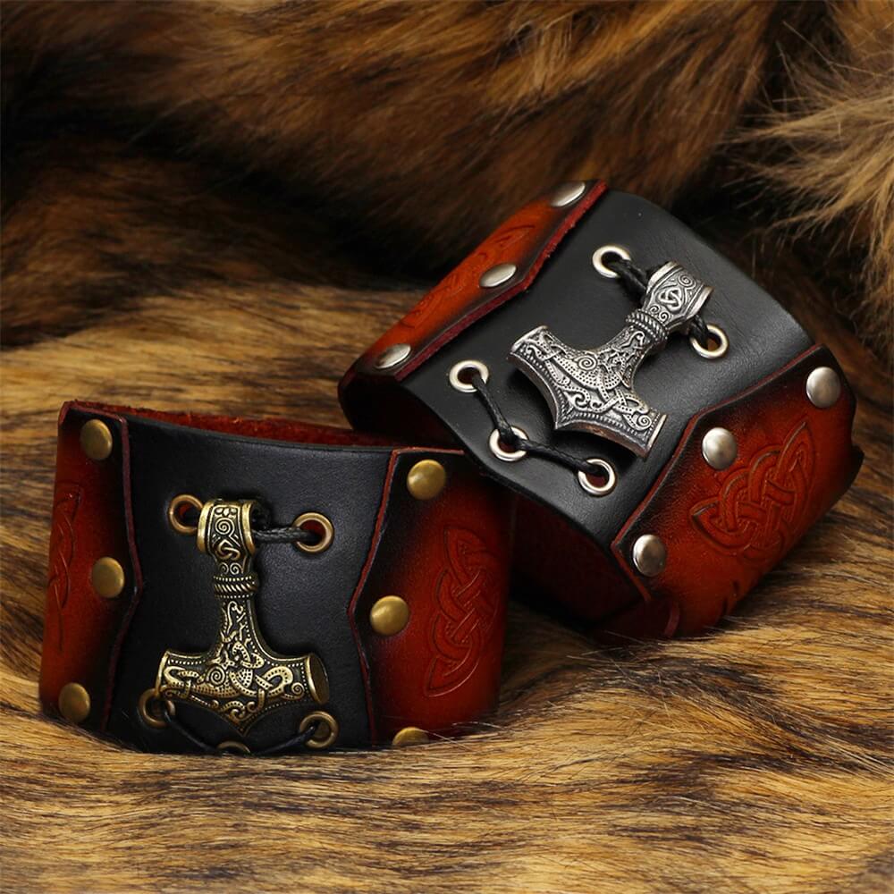 Vikings Armreif mit Thor Hammer Mjolnir