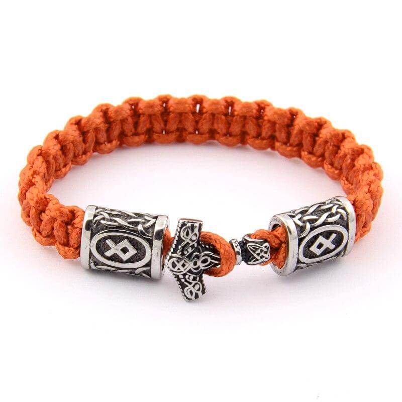 Wikinger Armband Leder mit Othala Symbol