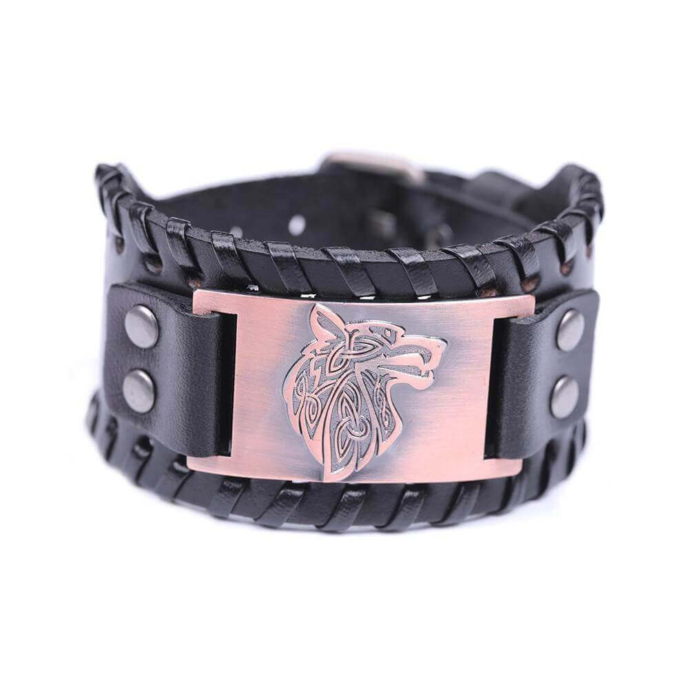 Wikinger Armband fur Manner mit Wolf Sköll