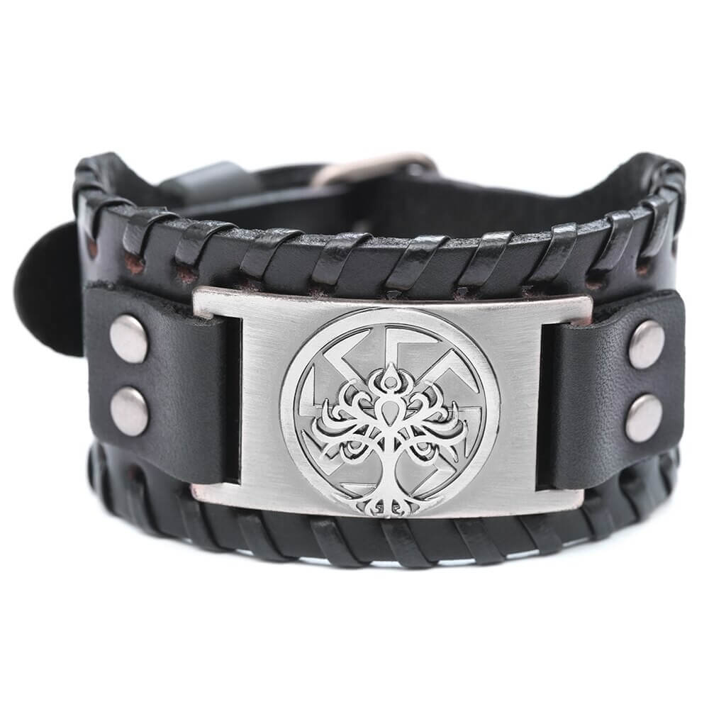 Wikinger Armband mit Baum des Lebens und Sonne