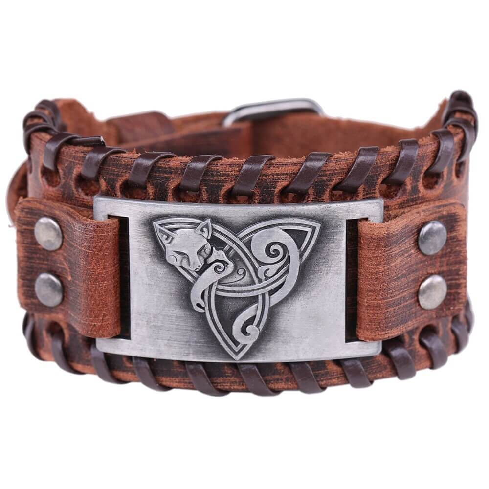 Wikinger Armband mit Dreifaltigkeit und Fuchs