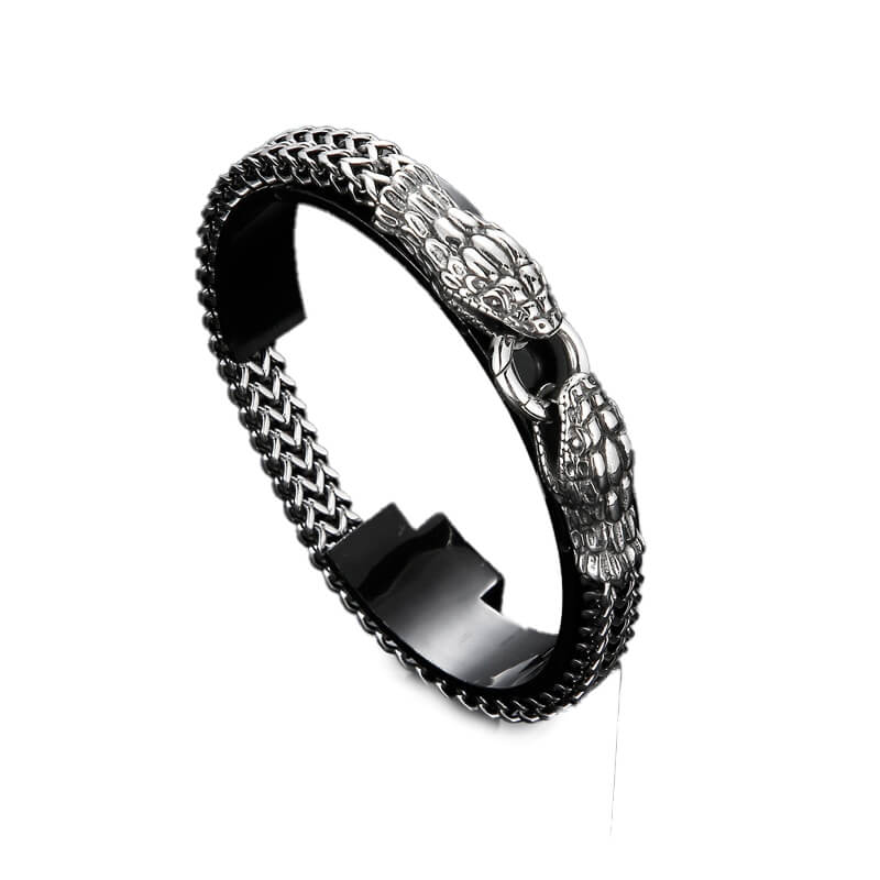 Wikinger Armband <br> Midgardschlange (Stahl)