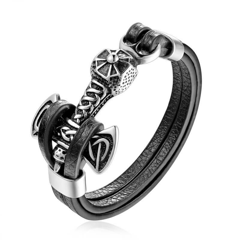 Wikinger Armband mit Mjolnir Symbol