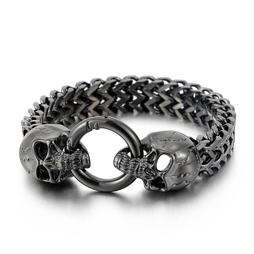 Wikinger-Armband mit Schädel