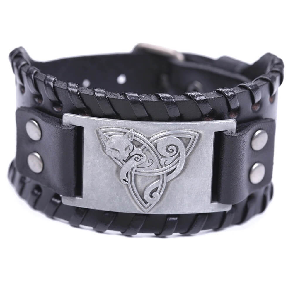 Wikinger Armband mit Schneefuchs