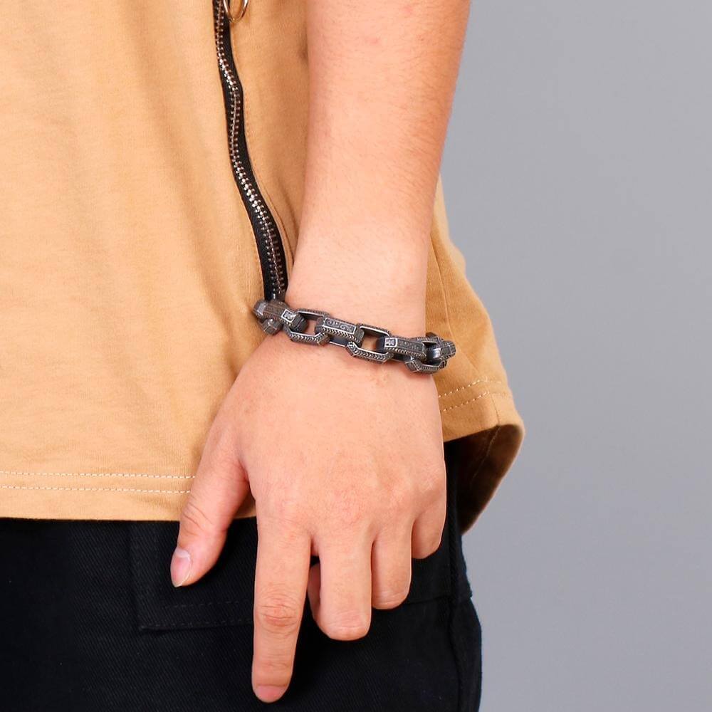 Wikinger Armreif Herren mit Fenrir Ketten