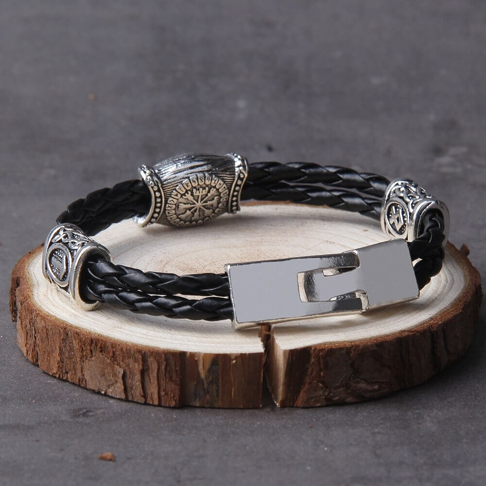 Wikinger Armreif Herren mit Vegvisir Symbol