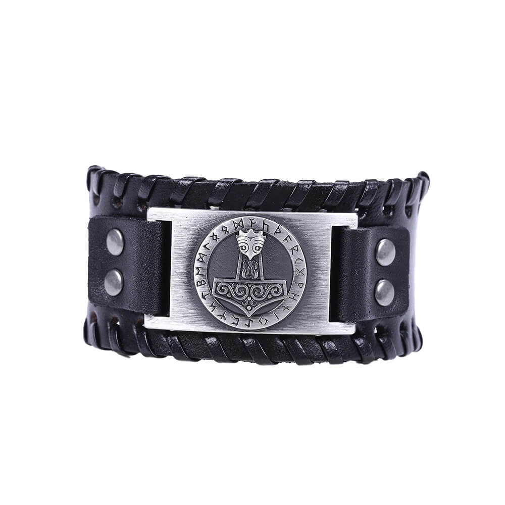 Wikinger Armreif fur Manner mit Thor Hammer