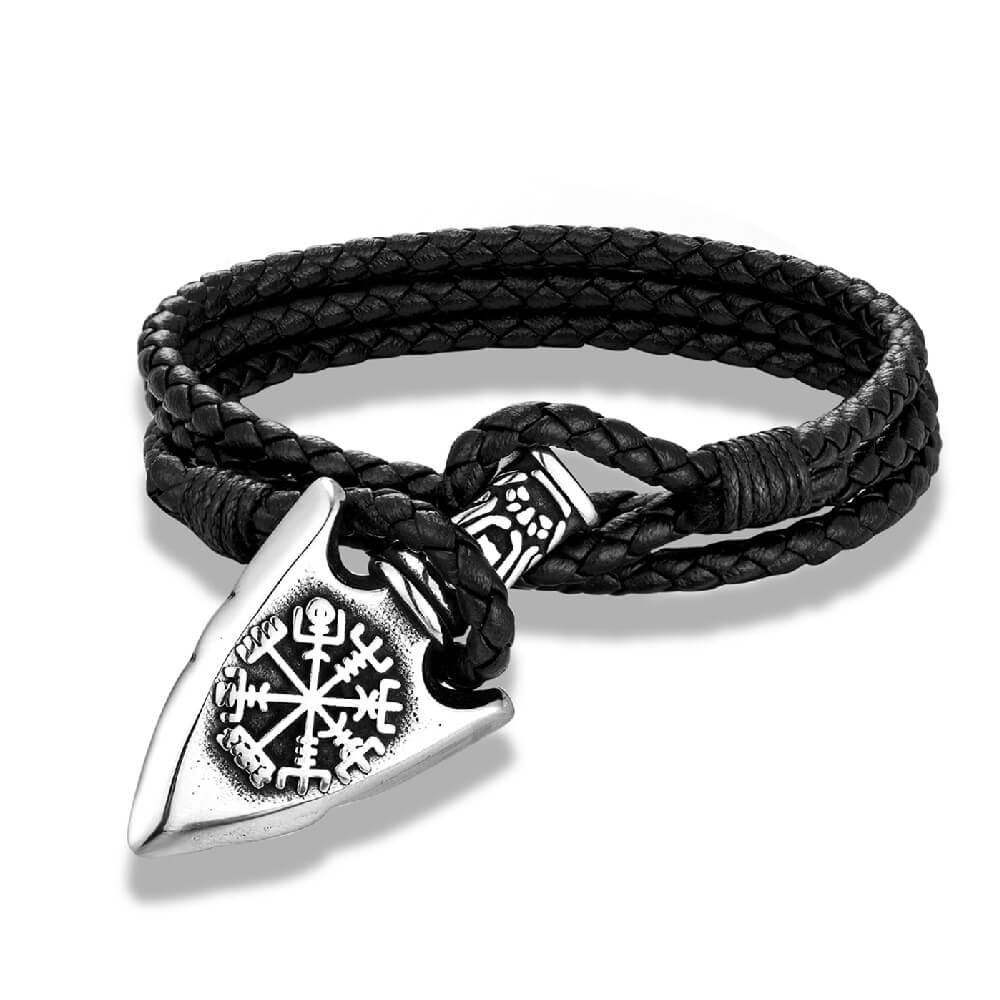 Wikinger Armreif mit Pfeil und Vegvisir