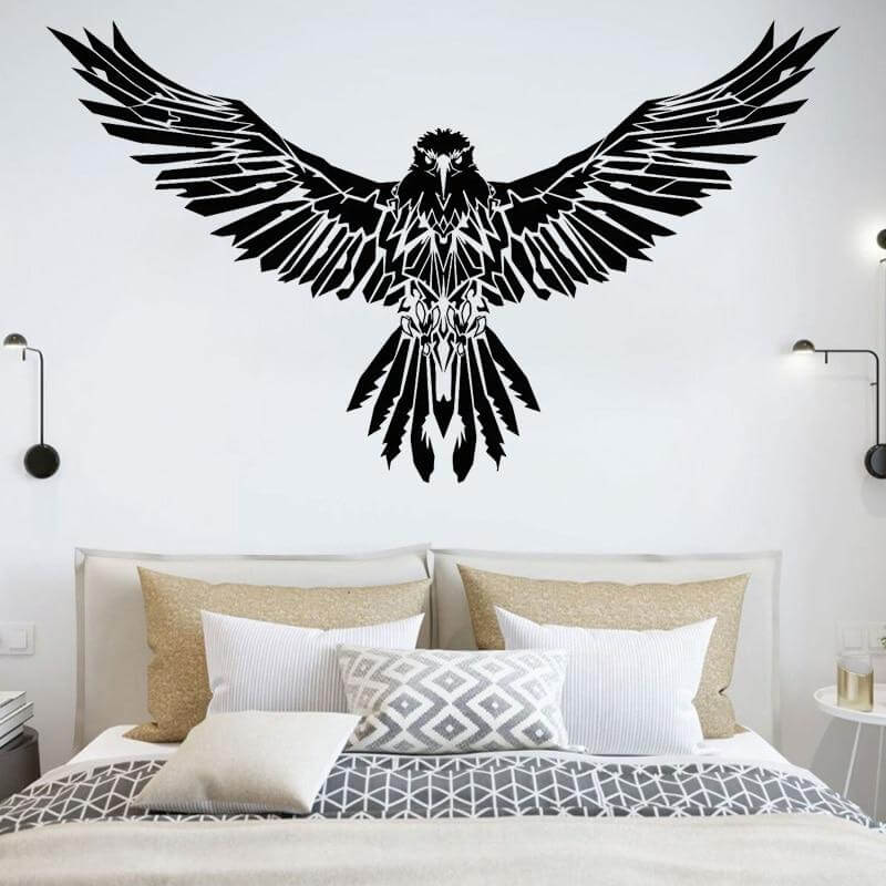 Wikinger Aufkleber mit Black Raven