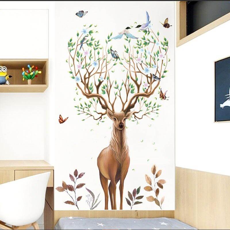 Wikinger Aufkleber mit Eikthyrnir