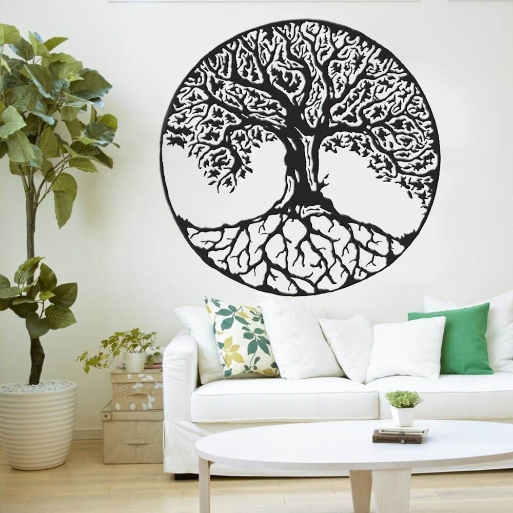 Wikinger Aufkleber mit Midgard Yggdrasil