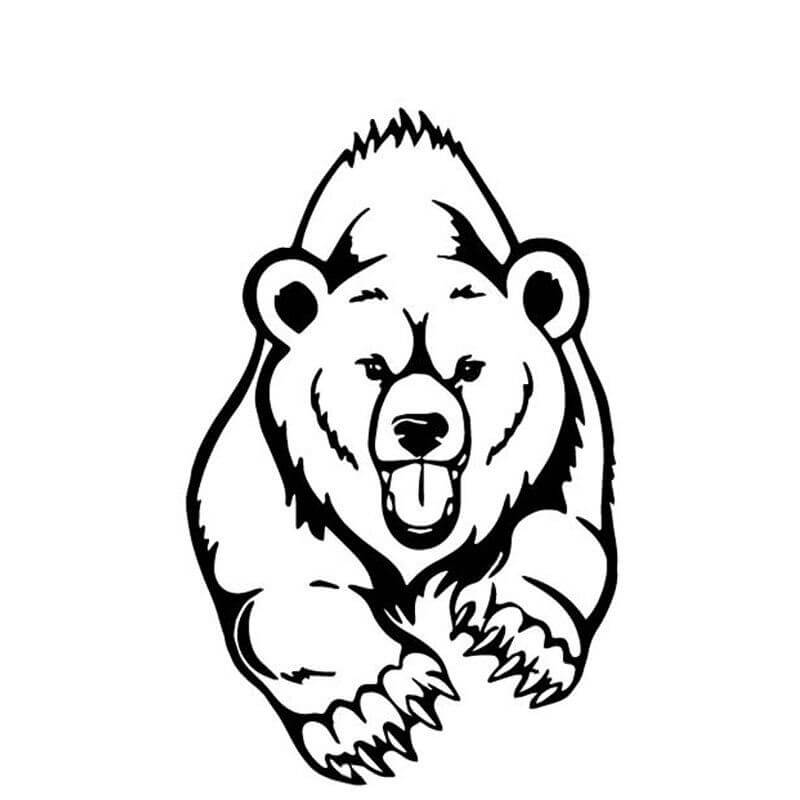 Wikinger Aufkleber mit Schwarzer Bär