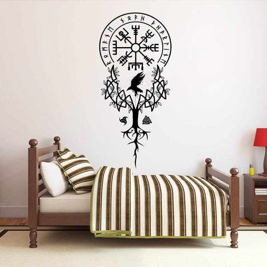Wikinger Aufkleber mit Wikinger Symbole