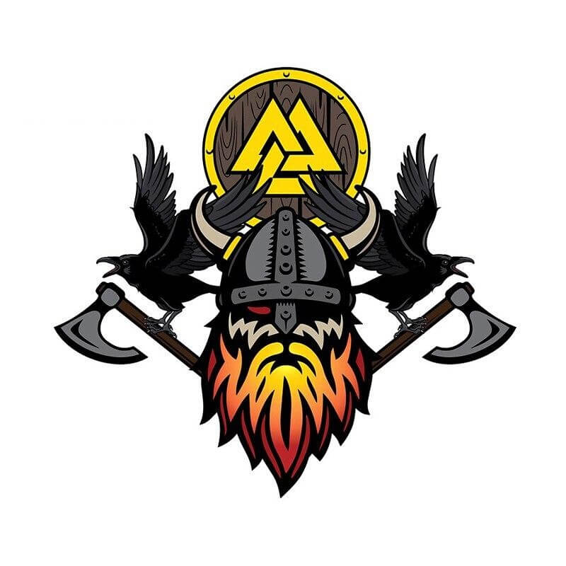 Wikinger Aufkleber mit Wotan